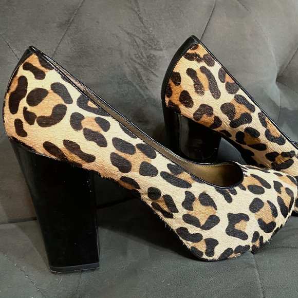 🖤Me Too Leopard Print Heels with platform - Picture 2 of 7